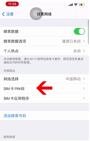 清水苹果14维修网分享如何给iPhone14的SIM卡设置密码 